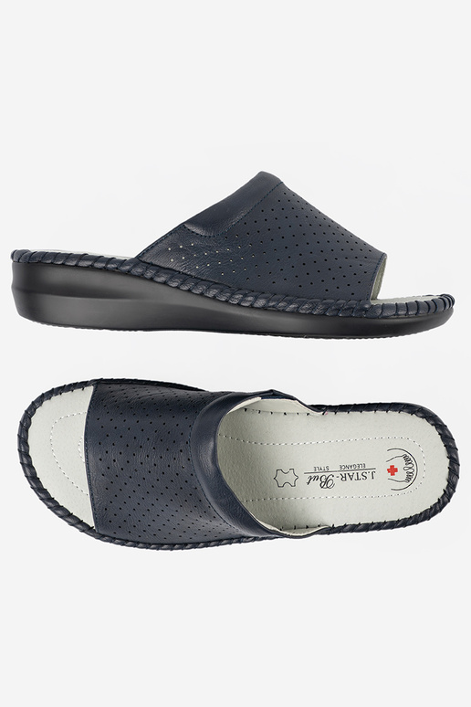 Slippers ze skórzaną Inkładką blue Slippers ze skórzaną Inkładką blue