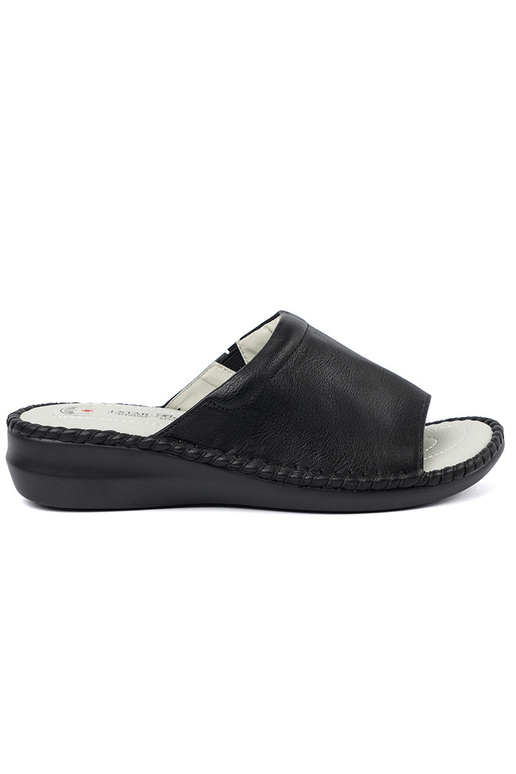 black slippers Inomens ze skórzaną... black slippers Inomens ze skórzaną...