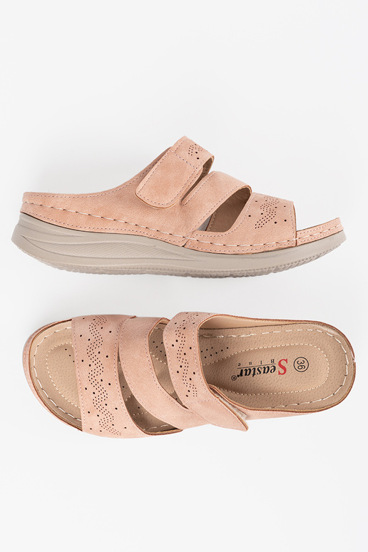 Easy pink slippers on a loIn Inedge