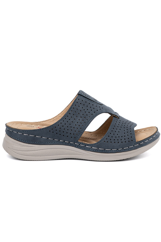 blue comfortable slippers z Inycięciami