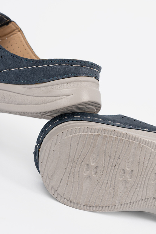 blue comfortable slippers z Inycięciami