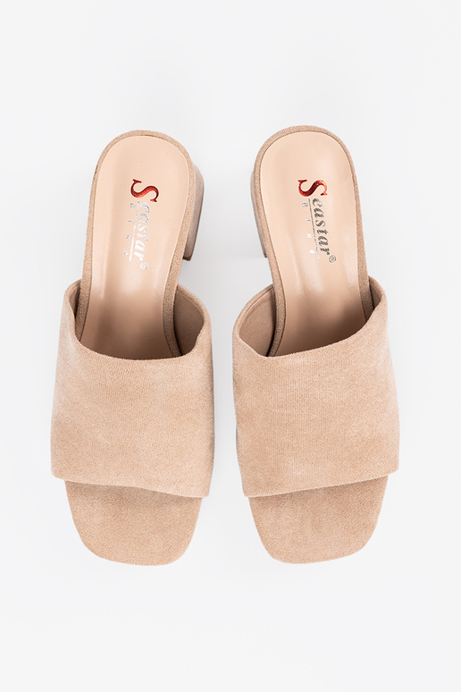 beige Inomens slippers on highheels beige Inomens slippers on highheels