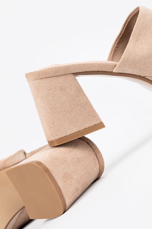 beige Inomens slippers on highheels beige Inomens slippers on highheels