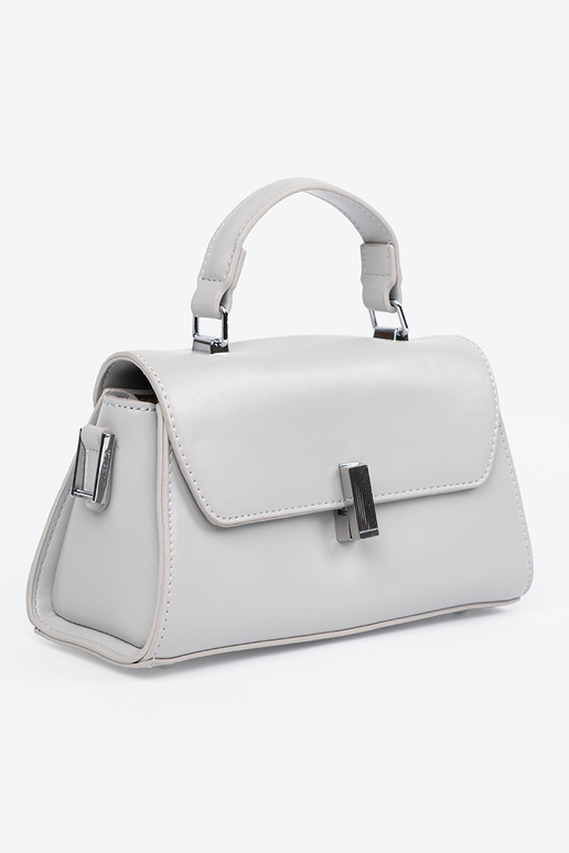 grey little Handbag na ramie z rączką