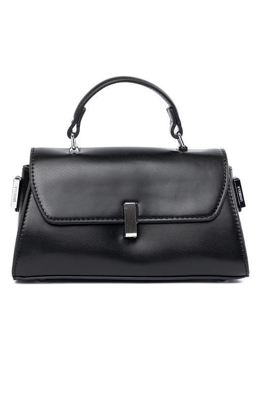 black little Handbag na ramie z rączką