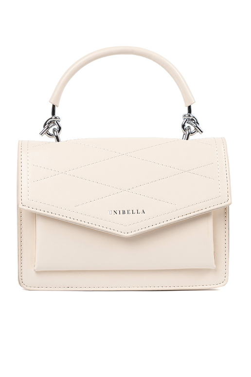 Jasnobeżowa mała torebka damska z...