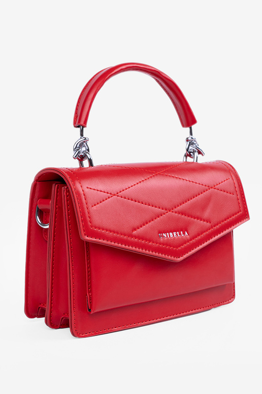 Red little elegant handbag z rączką i...