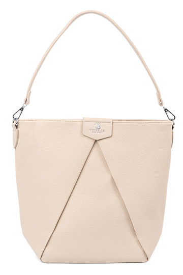 Handbag on shoulder beige