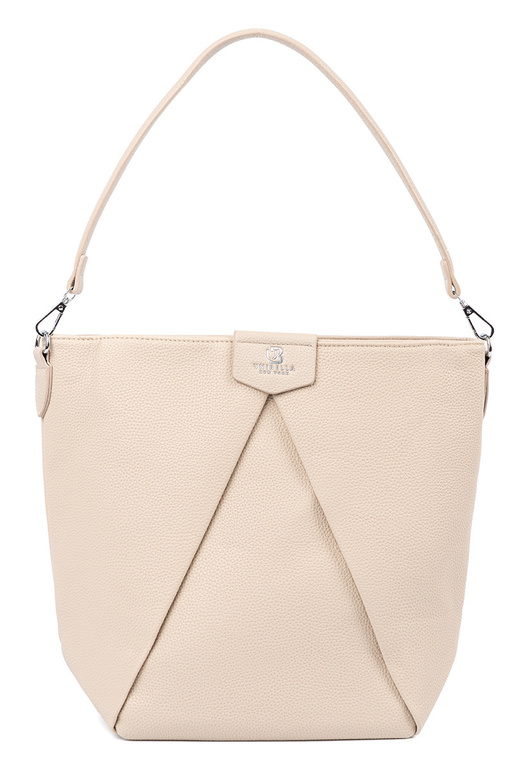 Handbag on shoulder beige