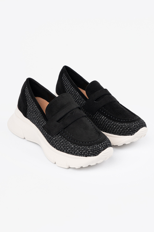 black shoes on a thick sole