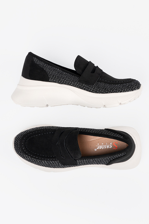 black shoes on a thick sole