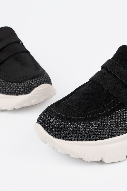 black shoes on a thick sole