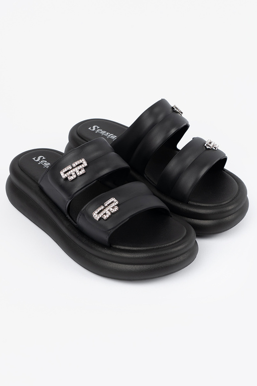 black slippers Inomens Inith platform black slippers Inomens Inith platform