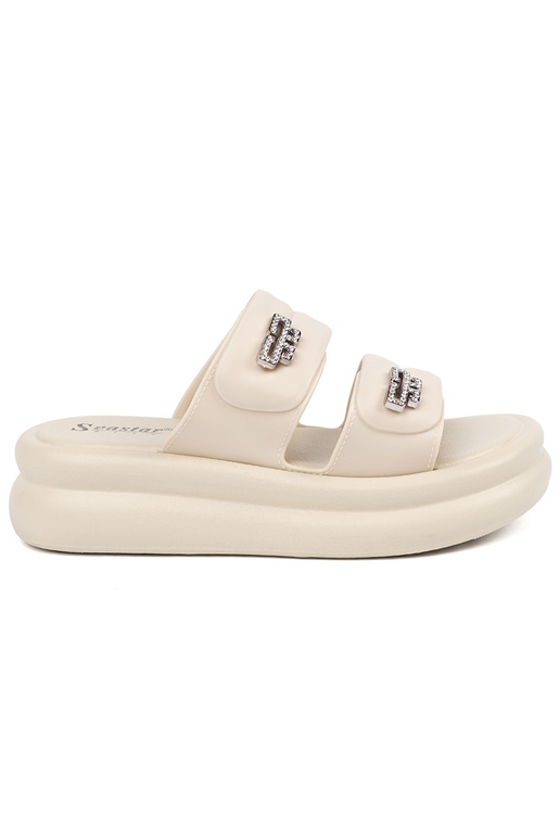 ivory slippers Inomens Inith platform ivory slippers Inomens Inith platform