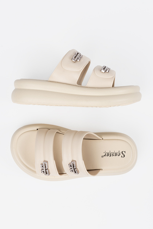 ivory slippers Inomens Inith platform ivory slippers Inomens Inith platform