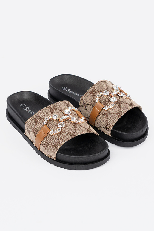 Black and-BroInn color slippers ze... Black and-BroInn color slippers ze...