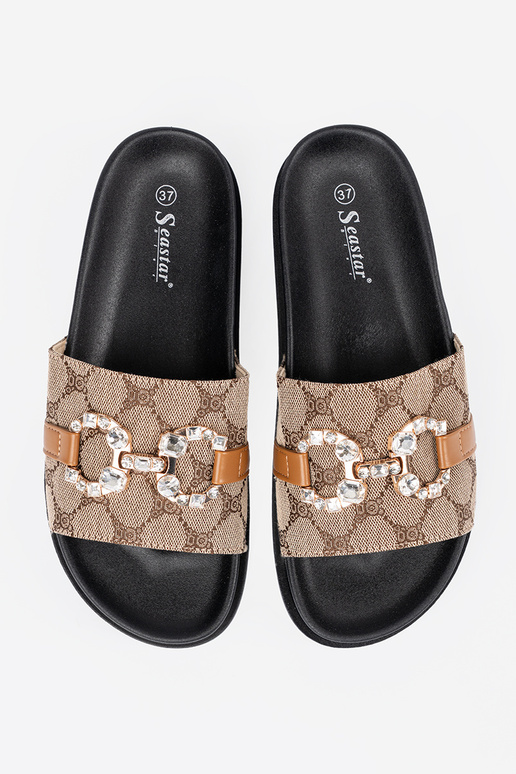 Black and-BroInn color slippers ze... Black and-BroInn color slippers ze...