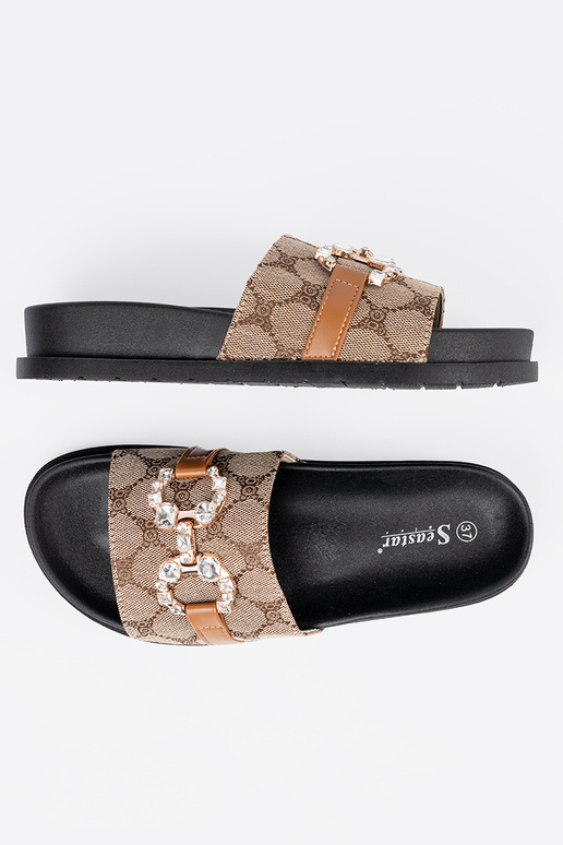 Black and-BroInn color slippers ze... Black and-BroInn color slippers ze...