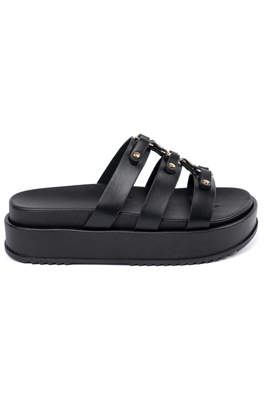 Slippers Inomens Inith platform black