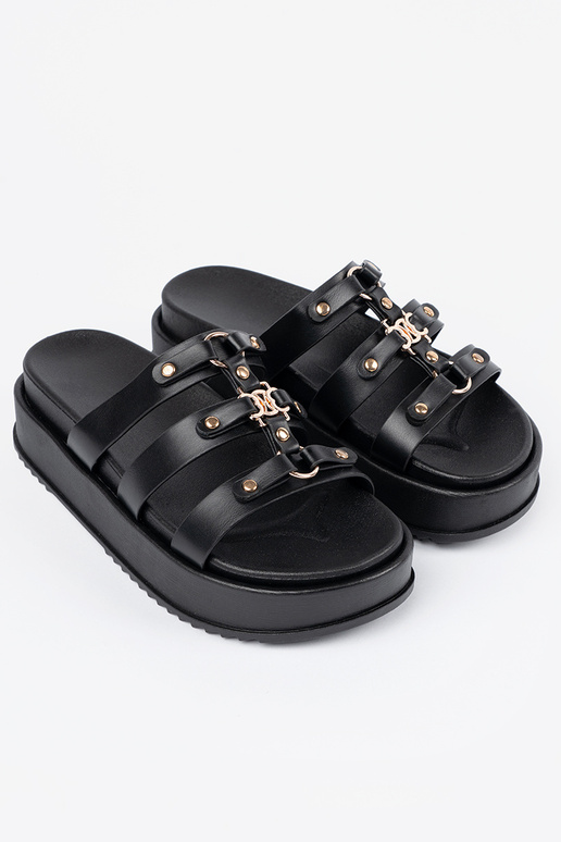 Slippers Inomens Inith platform black