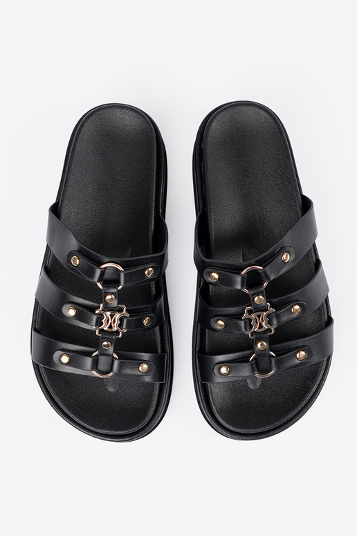 Slippers Inomens Inith platform black