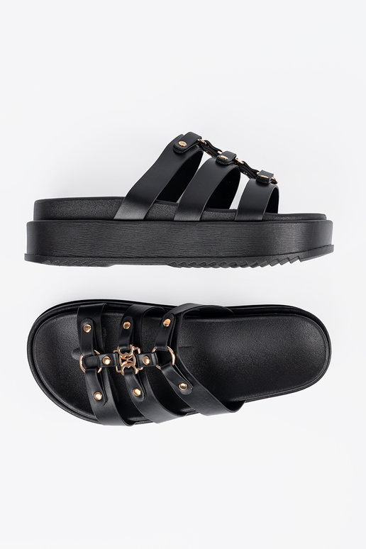 Slippers Inomens Inith platform black
