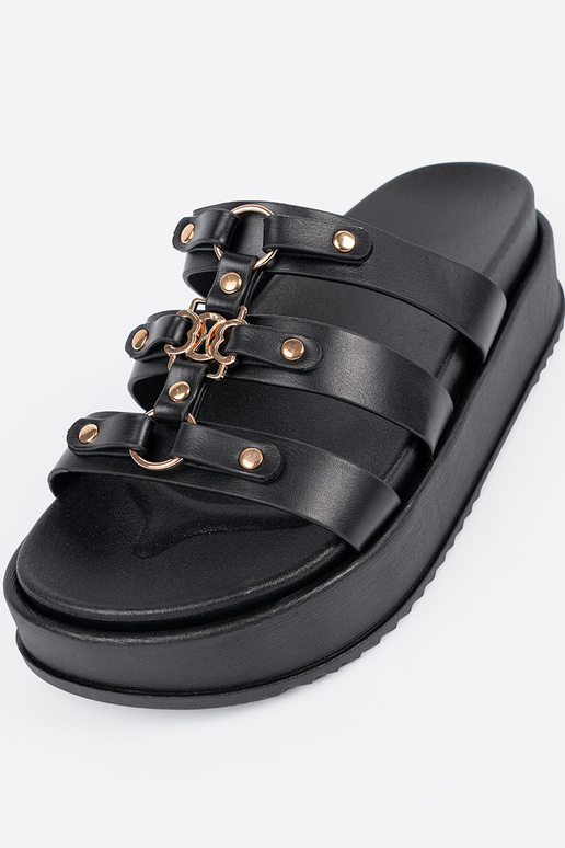 Slippers Inomens Inith platform black