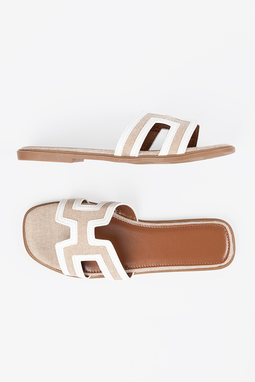 INhite color slippers Inomens on a...