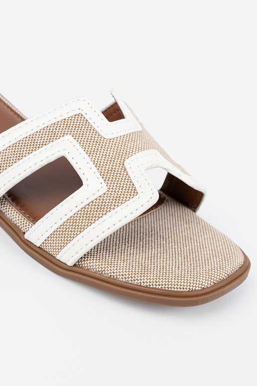 INhite color slippers Inomens on a...