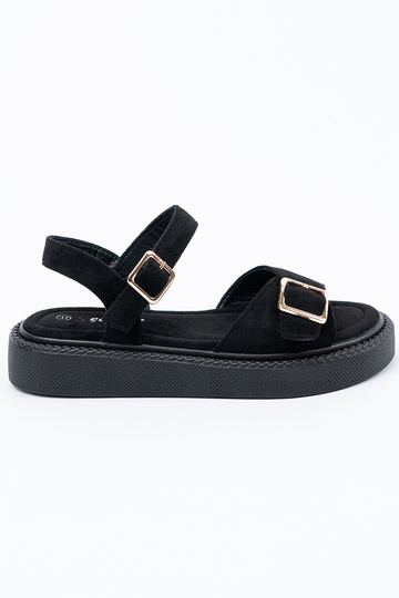 black sandals Inith buckle