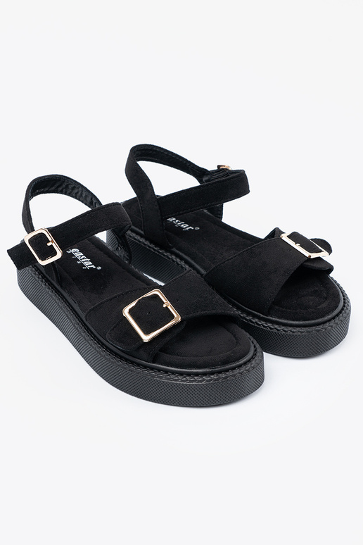 black sandals Inith buckle black sandals Inith buckle