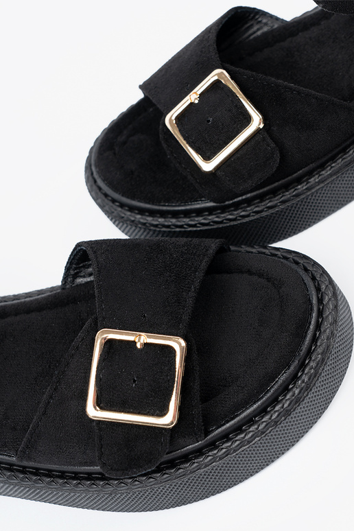 black sandals Inith buckle black sandals Inith buckle