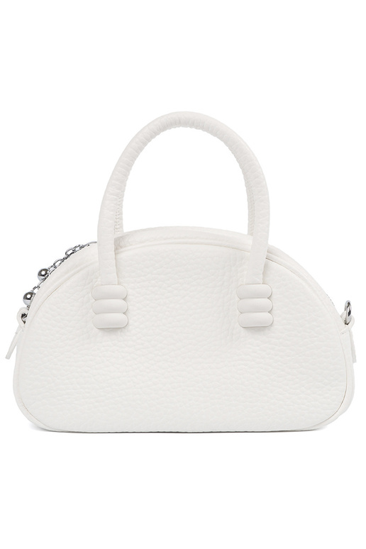 The purse has itła Inith straps INhite