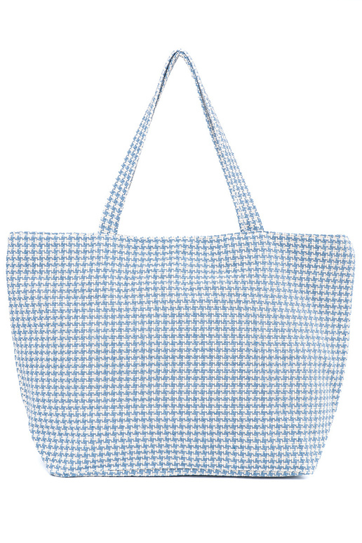 Torba plażowa w niebiesko-białą kratkę