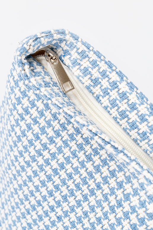 Torba plażowa w niebiesko-białą kratkę