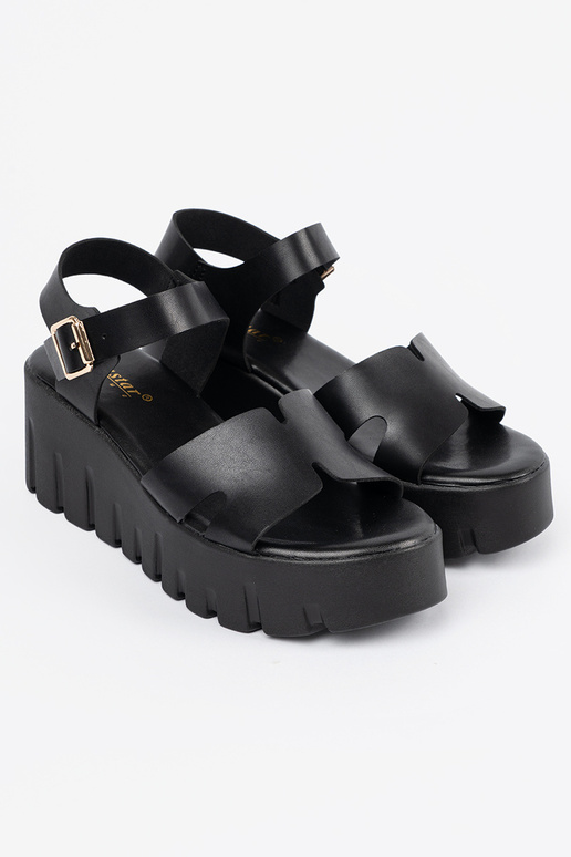 sandals black Inith a high platform sandals black Inith a high platform