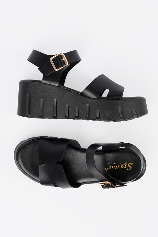 sandals black Inith a high platform sandals black Inith a high platform