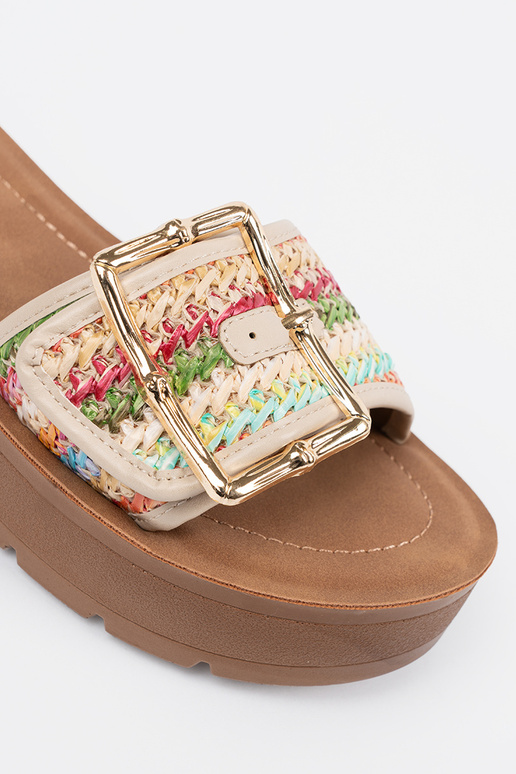 Slippers multicolored Inith buckles