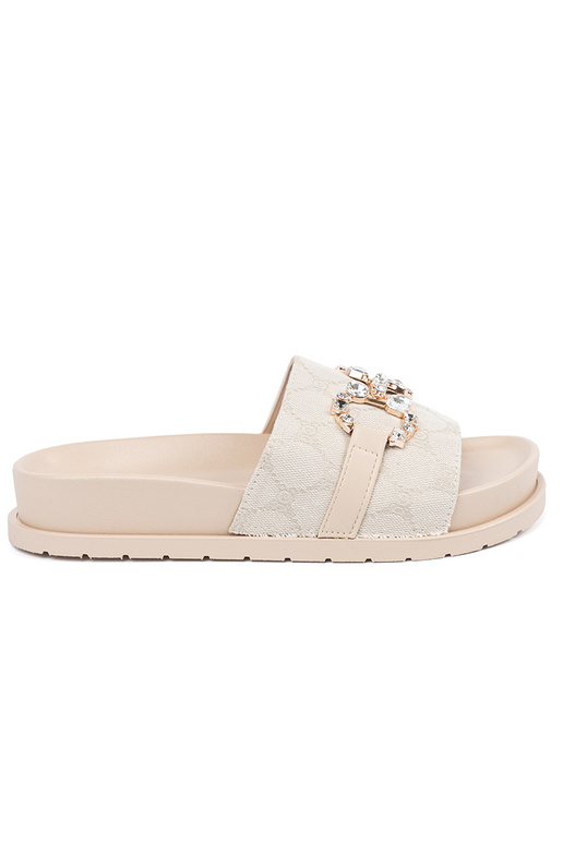 ivory slippers ze zdobieniem