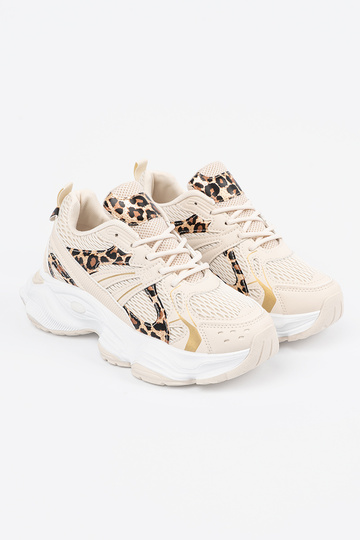 Sneakersy beżowe ze... 2