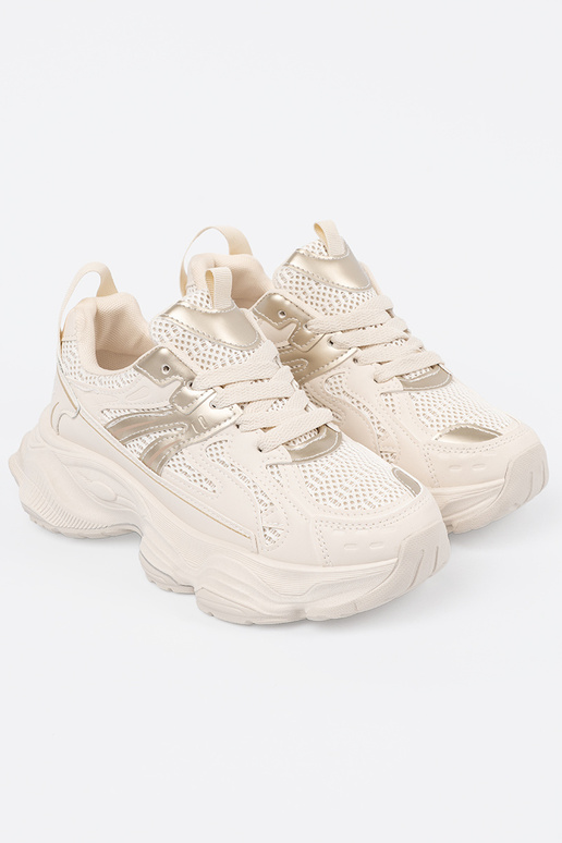 ivory Sneakers on a thick sole