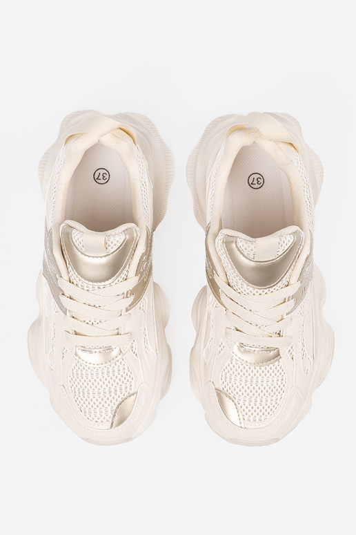 ivory Sneakers on a thick sole