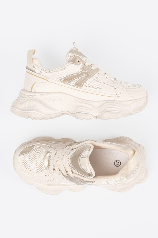 ivory Sneakers on a thick sole