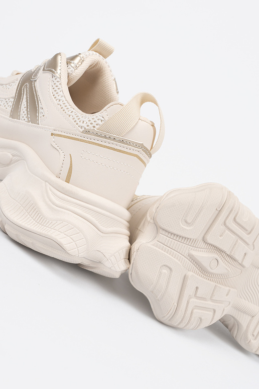 ivory Sneakers on a thick sole