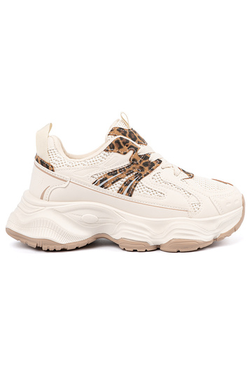 Sneakers model shoes on a...