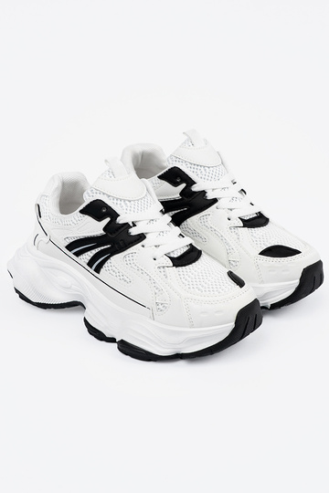 Sneakers model shoes on a... 2