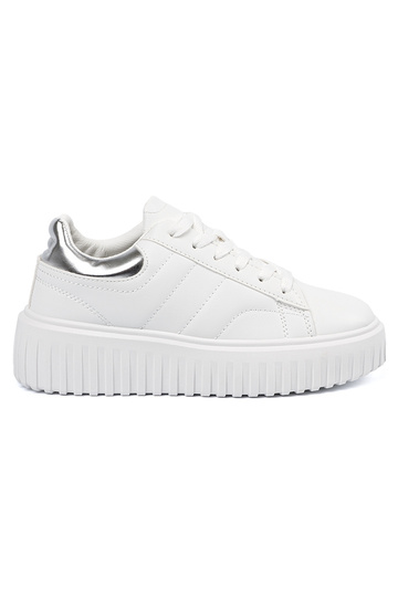 INhite color Sneakers ze...