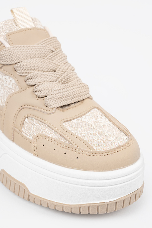 INomens casual shoes z koronką beige