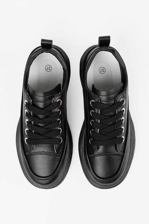 Trampki czarne na platformie