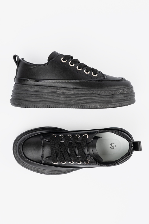 Trampki czarne na platformie